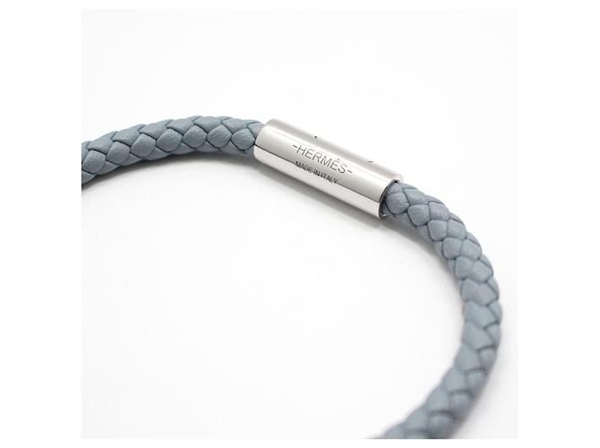 Hermès Bracciale in pelle Blue Lang Goliath - vista 6