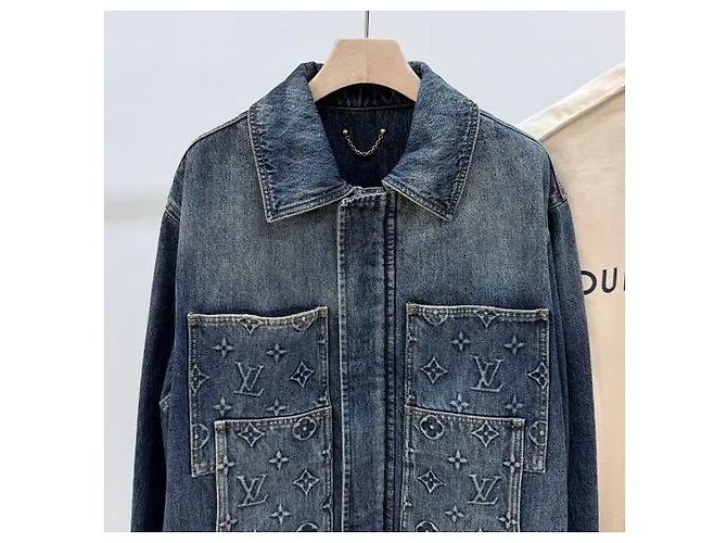 Louis Vuitton Monogramm Carpenter Denim-Jacke Blau - Ansicht 2