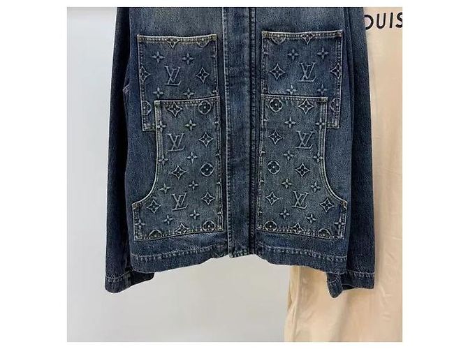 Louis Vuitton Monogramm Carpenter Denim-Jacke Blau - Ansicht 3