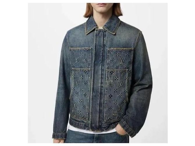 Louis Vuitton Monogramm Carpenter Denim-Jacke Blau - Ansicht 7