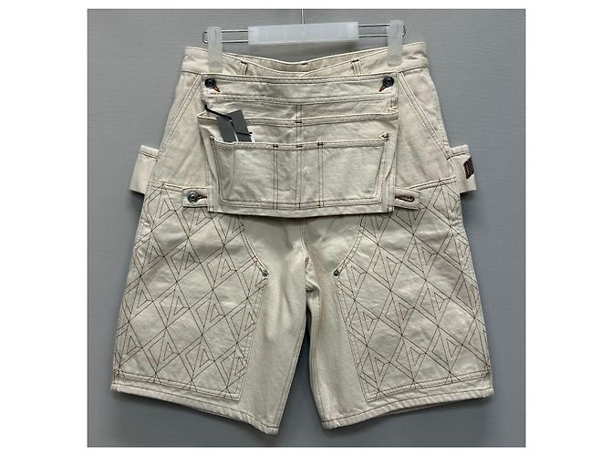 Dior Bermuda Carpenter Denim Tears Bianco - vista 2