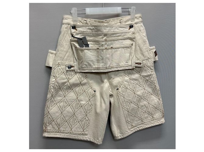 Dior Bermuda Carpenter Denim Tears Bianco - vista 3