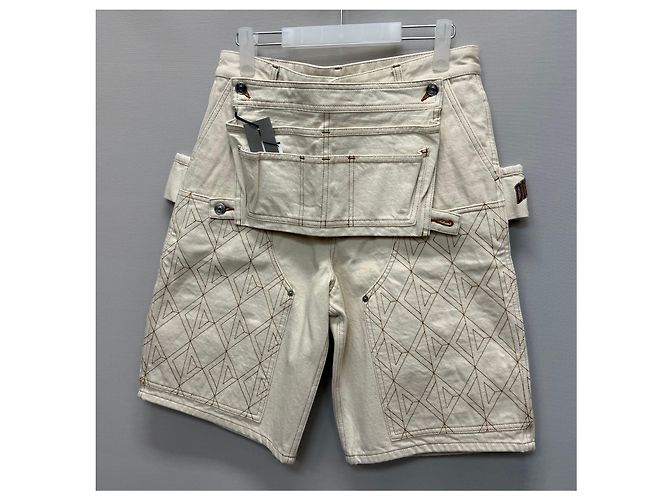 Dior Bermuda Carpenter Denim Tears Bianco - vista 4