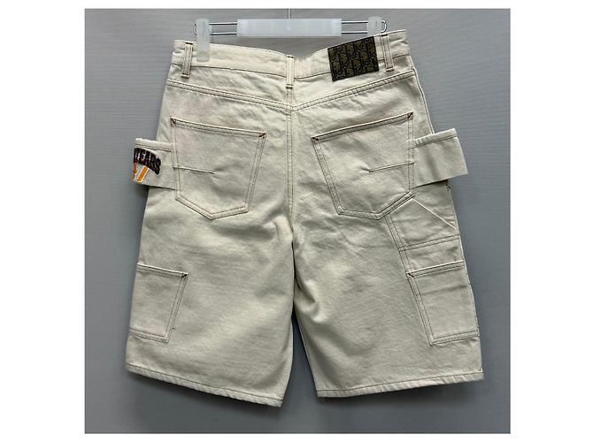 Dior Bermuda Carpenter Denim Tears Bianco - vista 5