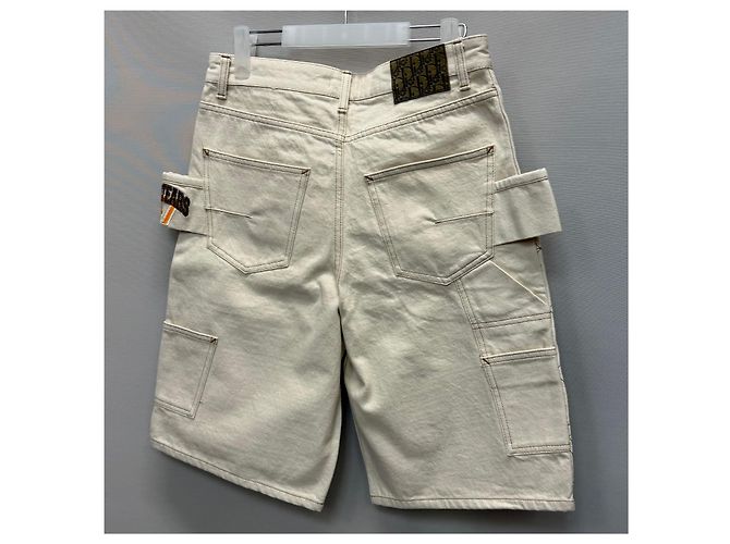 Dior Bermuda Carpenter Denim Tears Bianco - vista 6