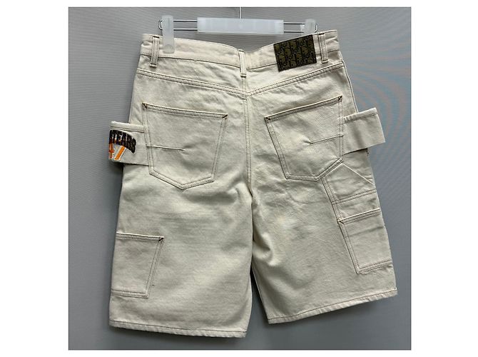 Dior Bermuda Carpenter Denim Tears Bianco - vista 7
