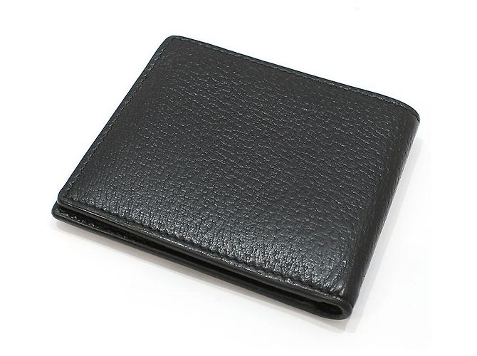 Gucci Black Leather GG Marmont Compact Wallet - view 4