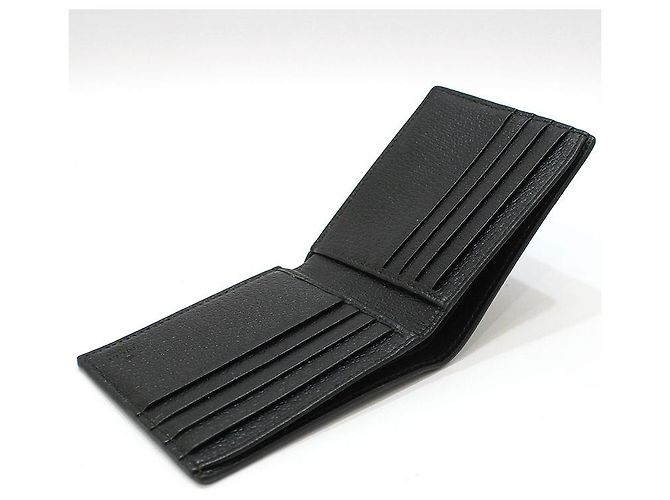 Gucci Black Leather GG Marmont Compact Wallet - view 5
