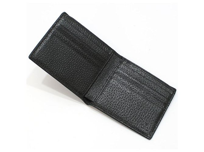 Gucci Black Leather GG Marmont Compact Wallet - view 6