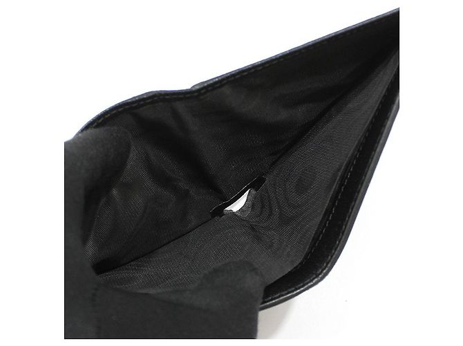 Gucci Black Leather GG Marmont Compact Wallet - view 7