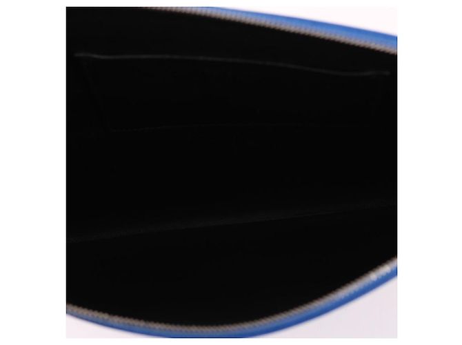 Balenciaga Clutch grande blu con logo - vista 10