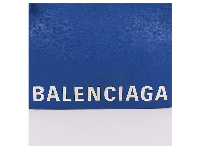 Balenciaga Clutch grande blu con logo - vista 2