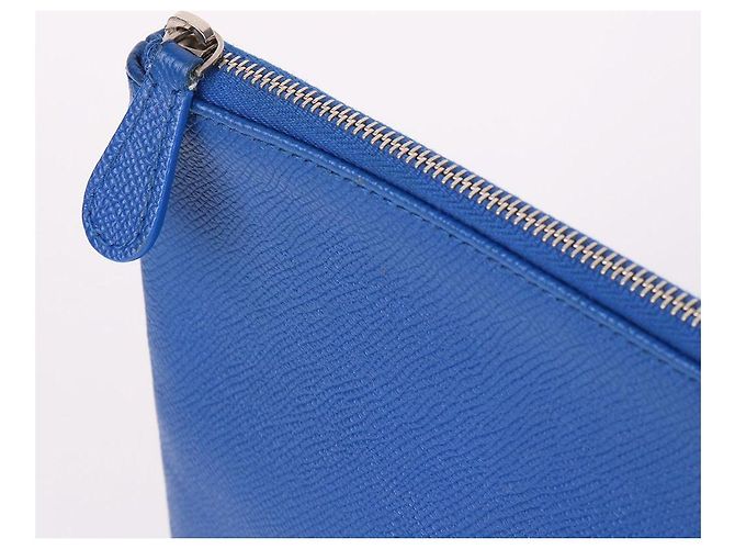 Balenciaga Clutch grande blu con logo - vista 6