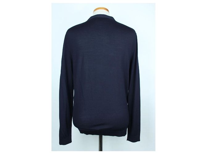 Gucci Strickjacke mit besticktem GG-Logo Navy Blau - Ansicht 5