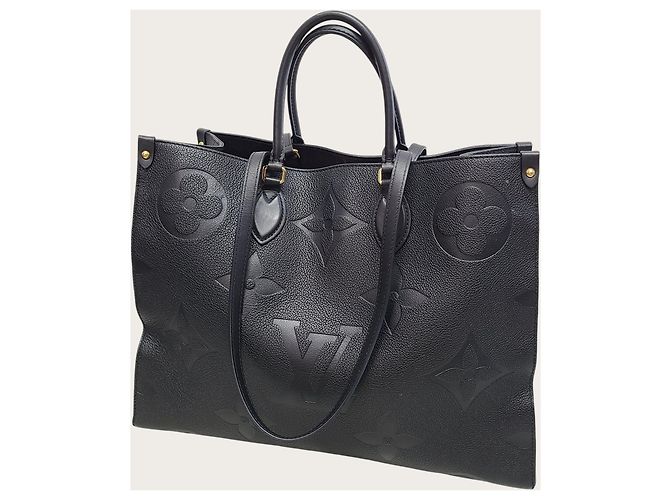 Louis Vuitton Borsa Tote Onthego in monogramma Empreinte nero - vista 2
