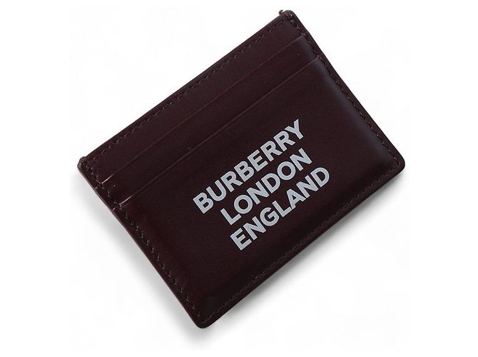 Burberry Logo Leather Card Holder Black - view 5