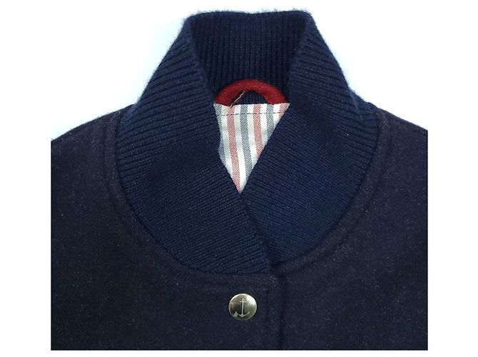 Thom Browne Women's Varsity Wool Jacket Blue - view 5