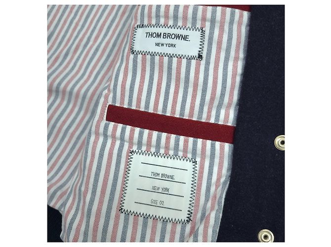 Thom Browne Women's Varsity Wool Jacket Blue - view 7