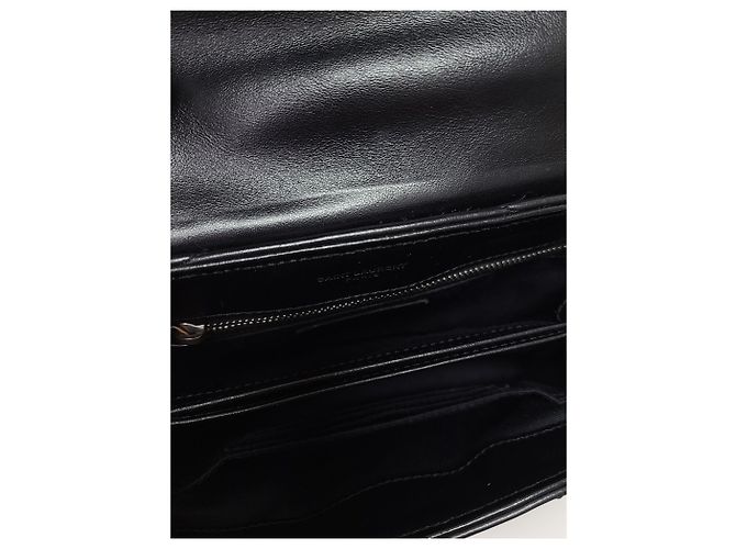 Saint Laurent Borsa piccola YSL Matelassé Loulou nera e argento Nero - vista 5