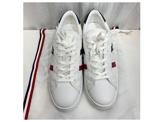 Sneakers Moncler Monaco in pelle Argento - vista 2