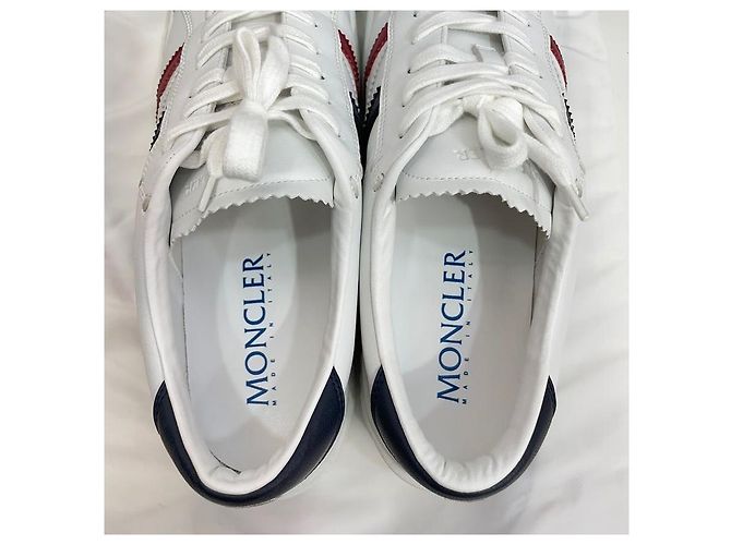 Sneakers Moncler Monaco in pelle Argento - vista 5