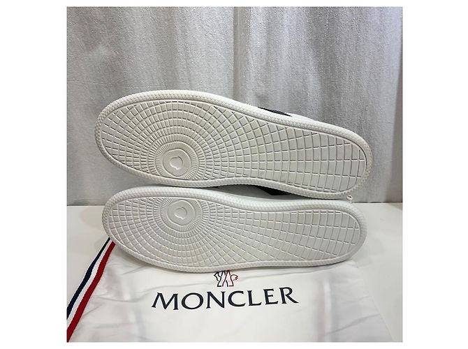 Sneakers Moncler Monaco in pelle Argento - vista 7