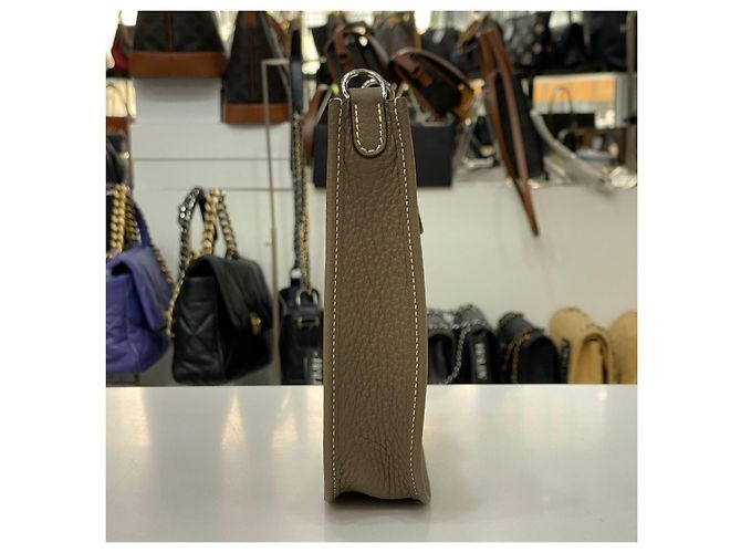Hermès Mini Evelyne Etoupe Silver Stamp Braun - Ansicht 4
