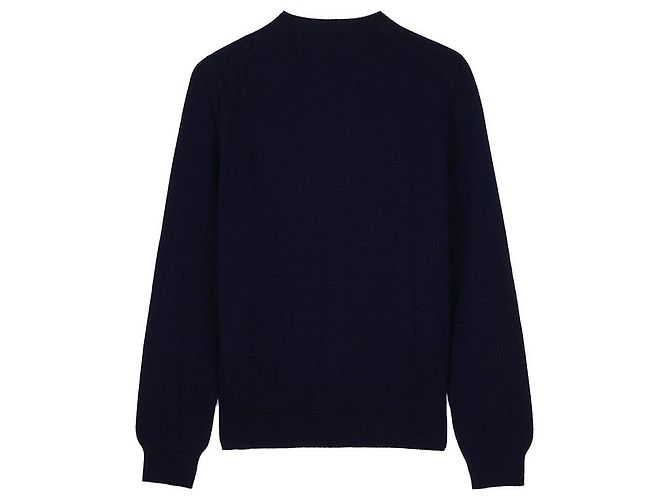 Comme Des Garcons Cardigan mit goldenem Herz-Patch Blau - Ansicht 2