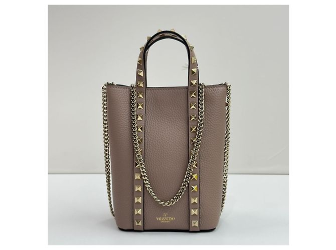 Valentino Borsa a tracolla mini Rockstud in pelle granulata Multicolore - vista 3