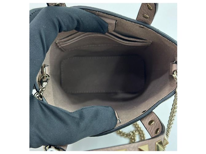 Valentino Borsa a tracolla mini Rockstud in pelle granulata Multicolore - vista 6
