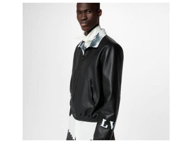Louis Vuitton Monogram Reversible Mix Leather Bomber Jacket Silvery - view 10