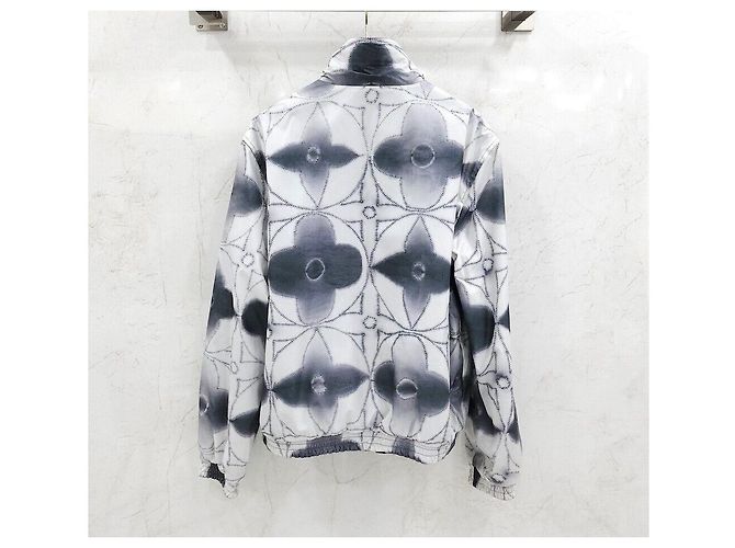 Louis Vuitton Monogram Reversible Mix Leather Bomber Jacket Silvery - view 2