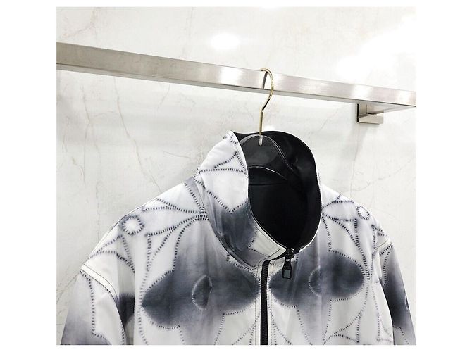 Louis Vuitton Monogram Reversible Mix Leather Bomber Jacket Silvery - view 3