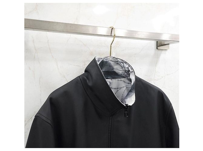Louis Vuitton Monogram Reversible Mix Leather Bomber Jacket Silvery - view 7