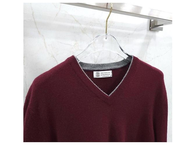 Brunello Cucinelli Cashmere-Strick mit V-Ausschnitt Schwarz - Ansicht 3