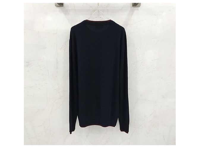 Hermès Rund gestrickte Wolle in Navy Blau - Ansicht 2