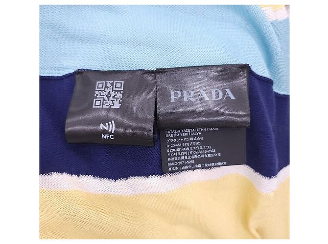 Prada Polo-Strick mit Logo-Streifen Mehrfarben - Ansicht 6