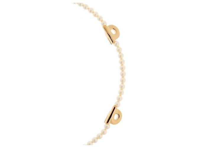 Salvatore Ferragamo Bracciale con Doppia Perla Bianco - vista 4