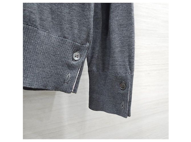 Thom Browne Diagonal Armband Medium Grey Merino Wool Knit - view 5
