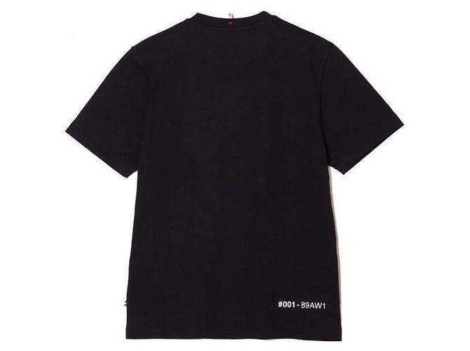 Moncler Grenoble Logo Baumwoll-T-Shirt Schwarz - Ansicht 4