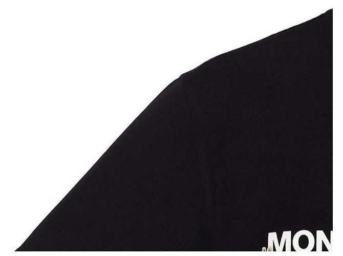 Moncler Grenoble Logo Baumwoll-T-Shirt Schwarz - Ansicht 8