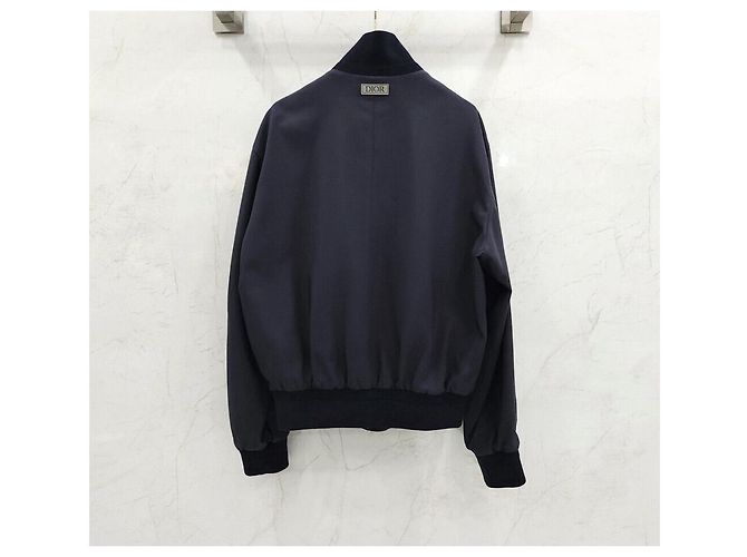 Dior Giacca Icon Harrington in cotone e seta Nero - vista 2
