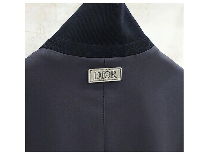 Dior Giacca Icon Harrington in cotone e seta Nero - vista 3