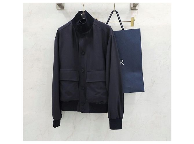 Dior Giacca Icon Harrington in cotone e seta Nero - vista 6