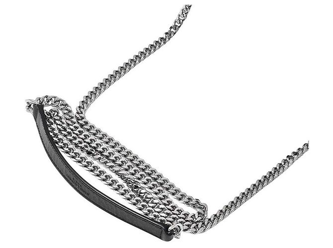 Saint Laurent Borsa a tracolla con catena Monogram Nero - vista 3
