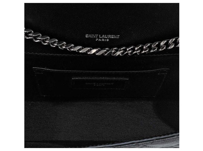 Saint Laurent Borsa a tracolla con catena Monogram Nero - vista 6