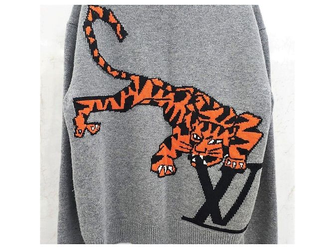 Louis Vuitton Intarsia Tiger Wollstrick Braun - Ansicht 3