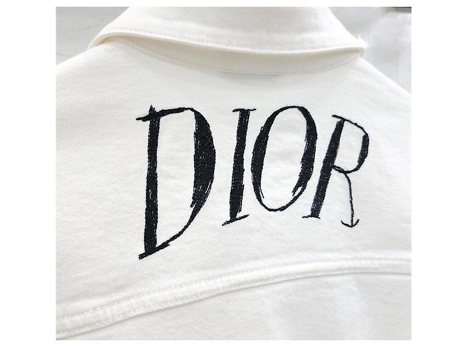 Dior Jeansjacke Alex Foxton White Back Logo Silber - Ansicht 3