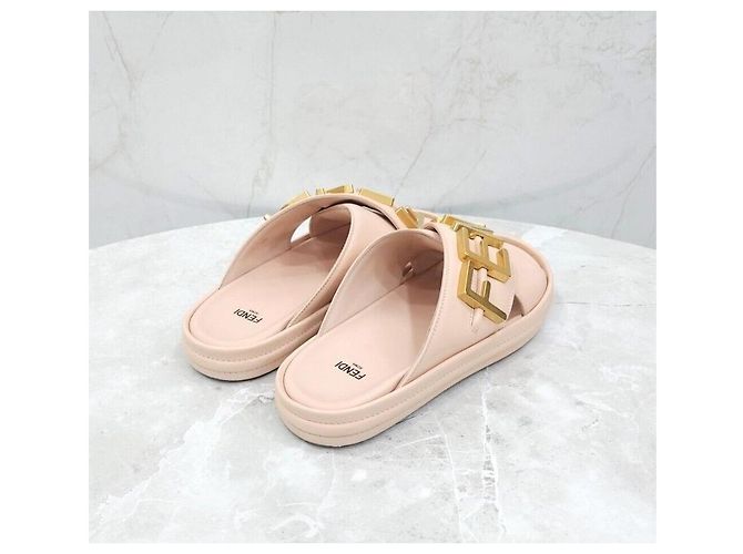 Fendi Sandali Slide con Logo Metallico Grafico Multicolore - vista 5