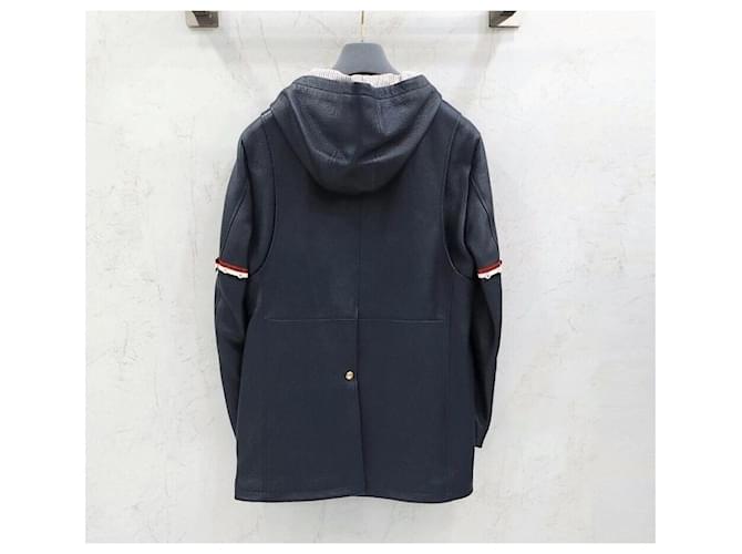 Thom Browne Giacca con cappuccio e bracciali in pelle Nero - vista 2